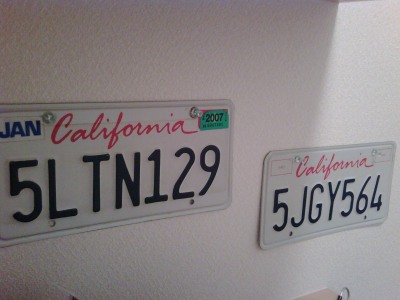 California License Plate Number